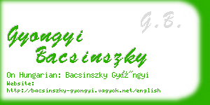 gyongyi bacsinszky business card